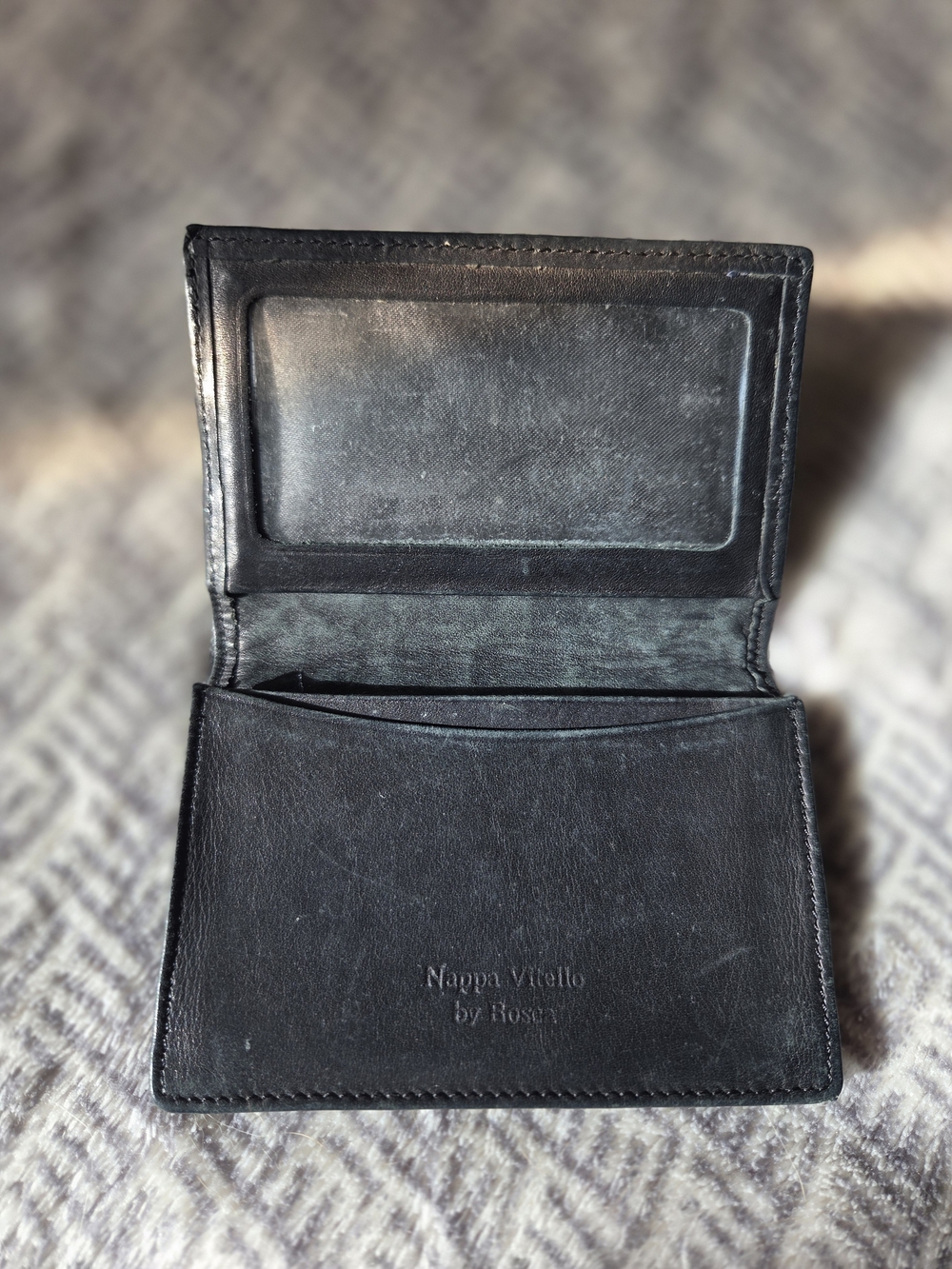 Bosca Black Leather Card & Key Holder